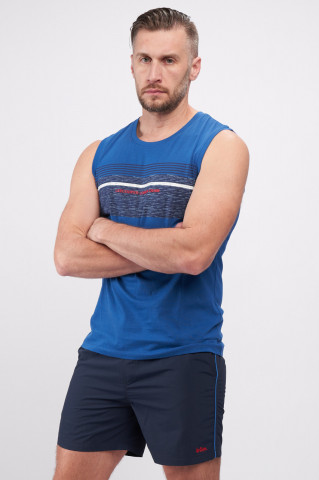 Lee Cooper - Tricou barbat din bumbac fara maneci cu logo