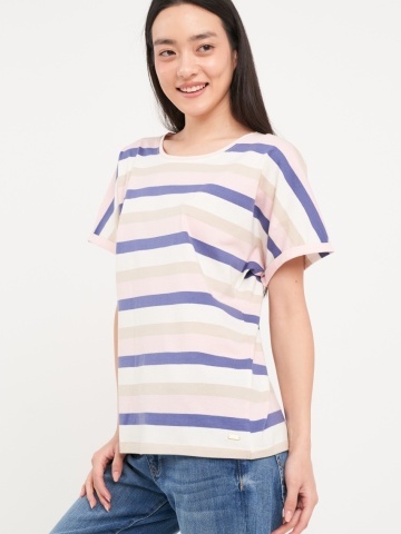 Lee Cooper - Tricou dama cu maneca scurta si dungi