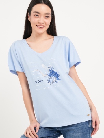 Lee Cooper - Tricou dama cu maneca scurta si imprimeu
