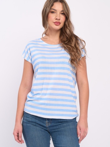 Lee Cooper - Tricou dama cu maneca scurta si model in dungi