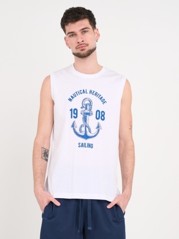 Lee Cooper - Tricou fara maneci cu imprimeu grafic
