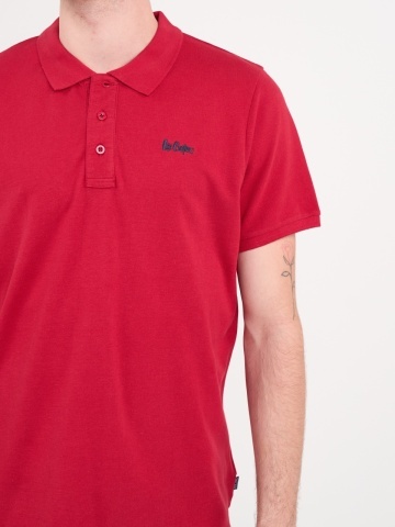 Lee Cooper - Tricou polo barbat de culoare uniforma - Img 2