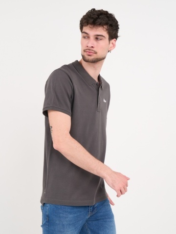 Lee Cooper - Tricou polo barbat de culoare uniforma - Img 6
