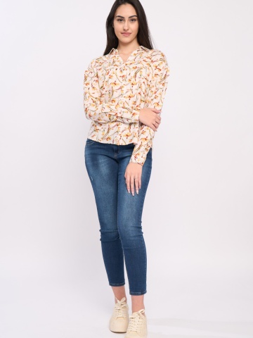 Timeout - Camasa dama maneca lunga cu model floral - Img 7