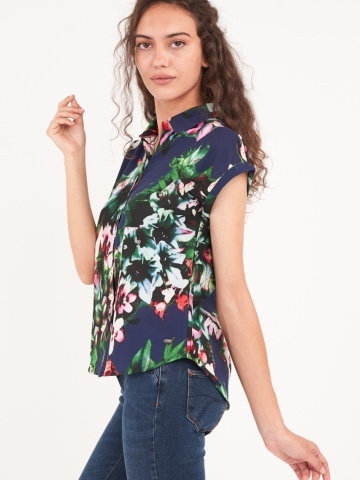 Timeout - Camasa dama maneca scurta cu imprimeu floral - Img 4