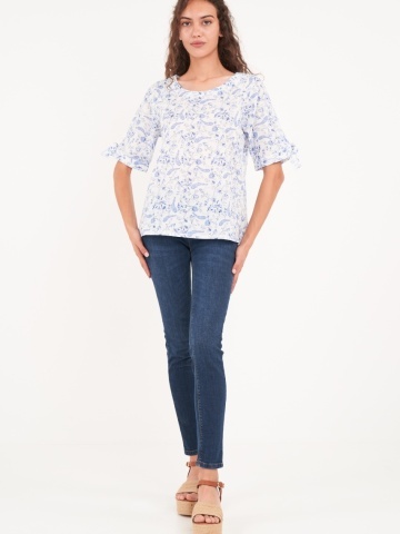 Timeout - Camasa dama maneca scurta cu imprimeu floral - Img 5