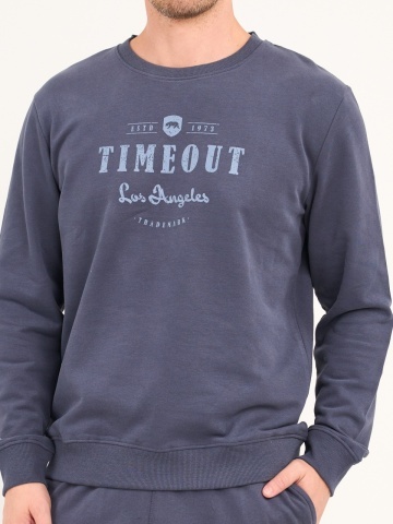 Timeout - Hanorac barbat cu imprimeu logo - Img 4
