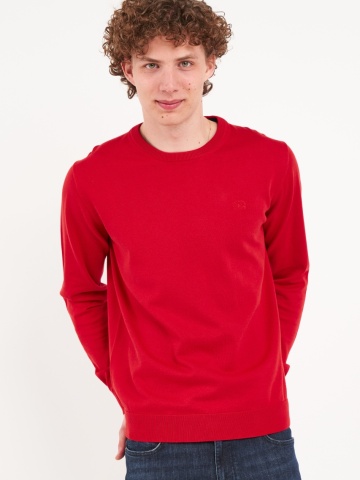 Timeout - Pulover barbat de culoare uniforma cu logo