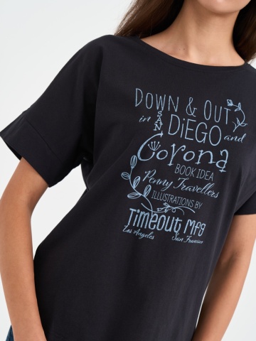 Timeout - Tricou dama cu imprimeu texturat - Img 3