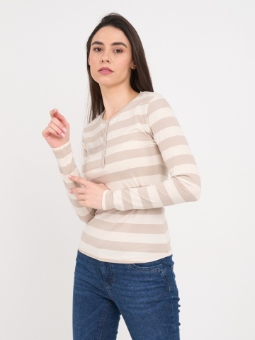 Timeout - Tricou dama cu maneca lunga si dungi - Img 6