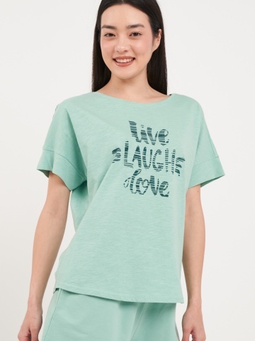 Timeout - Tricou dama cu maneca scurta si imprimeu text