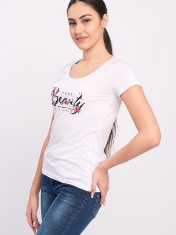 Timeout - Tricou dama cu maneca scurta si imprimeu text - Img 4