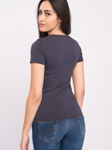 Timeout - Tricou dama de culoare uniforma cu logo metalic aplicat - Img 4