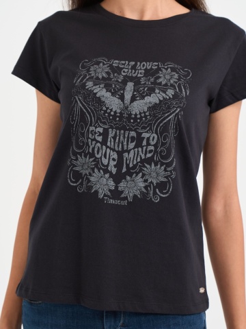Timeout - Tricou dama maneca scurta cu detalii grafice - Img 3