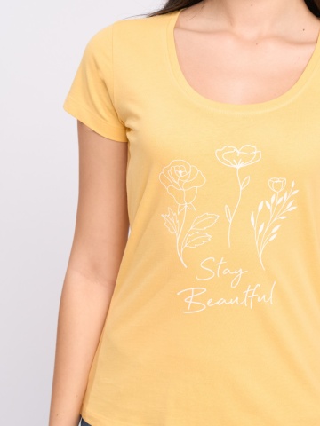 Timeout - Tricou dama maneca scurta cu imprimeu floral - Img 2