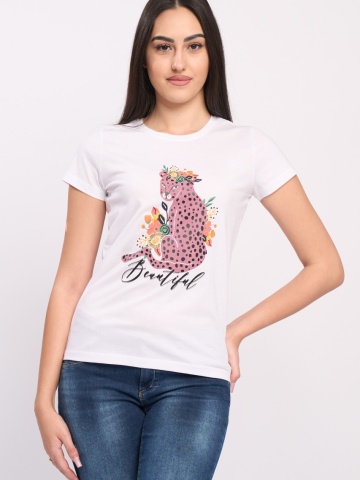 Timeout - Tricou dama maneca scurta cu imprimeu