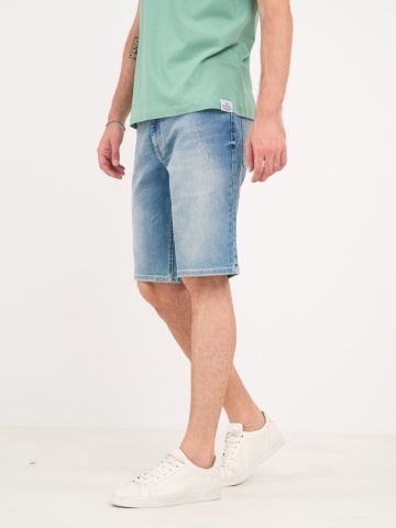 Kenvelo - Bermude barbat din denim cu rupturi si aspect decolorat - Img 8