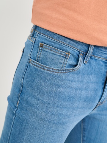 Kenvelo - Blugi barbat slim de culoare deschisa si usor decolorati - Img 4