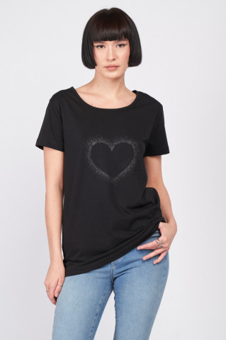 Kenvelo - Tricou dama cu imprimeu in forma de inima