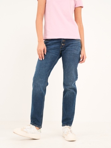 Lee Cooper - Blugi dama boyfriend cu aspect decolorat
