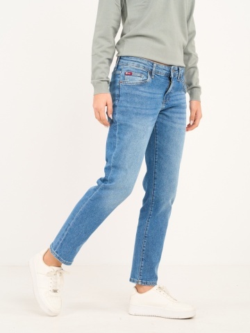 Lee Cooper - Blugi dama boyfriend cu aspect decolorat - Img 6