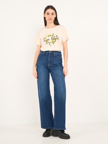 Lee Cooper - Blugi dama wide cu aspect usor decolorat - Img 11
