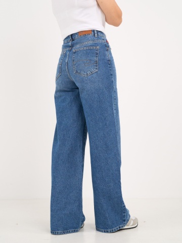Lee Cooper - Blugi dama wide cu aspect usor decolorat - Img 4