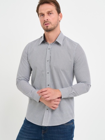 Lee Cooper - Camasa barbat slim cu maneca lunga si model - Img 7