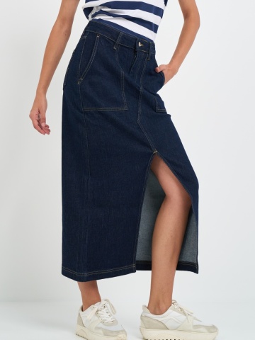 Lee Cooper - Fusta dama din denim cu buzunare aplicate - Img 5
