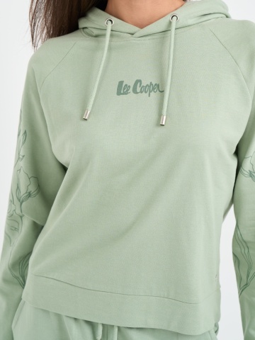 Lee Cooper - Hanorac dama cu imprimeu floral si logo - Img 4