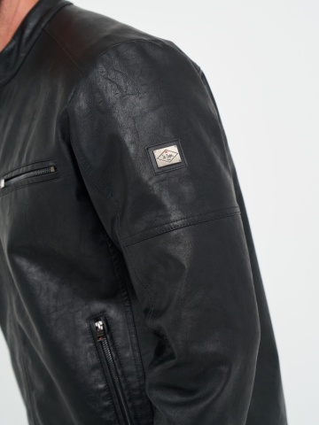 Lee Cooper - Jacheta barbat din piele ecologica cu buzunare - Img 3