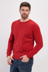 Lee Cooper - Pulover maneca lunga barbat cu logo si detalii in zona umerilor