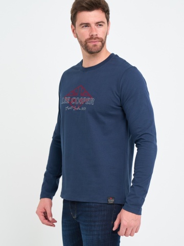 Lee Cooper - Tricou barbat cu maneca lunga cu imprimeu logo - Img 6