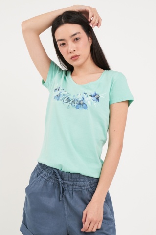 Lee Cooper - Tricou dama cu imprimeu floral cu logo