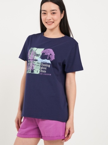 Lee Cooper - Tricou dama cu maneca scurta si imprimeu - Img 5