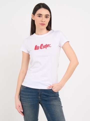Lee Cooper - Tricou dama cu maneca scurta si logo