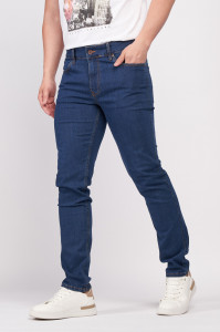 Timeout - Blugi barbat slim de culoare inchisa cu logo