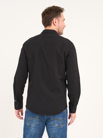 Timeout - Camasa barbat de culoare uniforma cu logo - Img 4