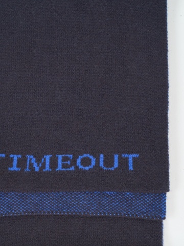 Timeout - Fular barbat cu imprimeu logo - Img 2