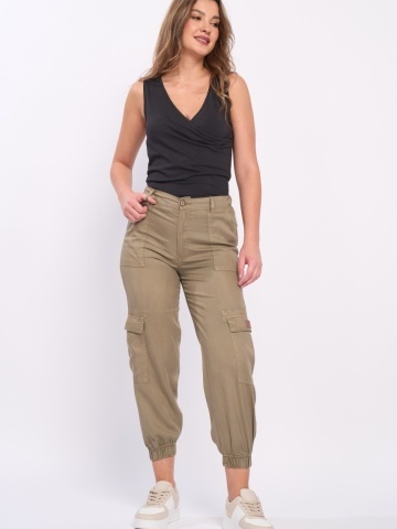 Timeout - Pantaloni lungi dama cu buzunare de culoare uniforma - Img 10