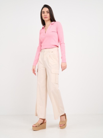 Timeout - Pantaloni lungi dama cu buzunare de culoare uniforma - Img 12