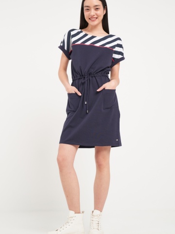 Timeout - Rochie dama de culoare uniforma cu detalii - Img 7