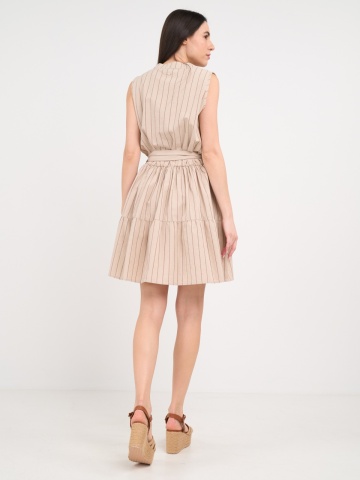 Timeout - Rochie dama de culoare uniforma cu dungi - Img 6