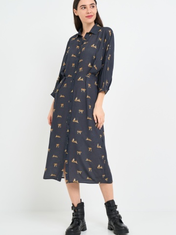 Timeout - Rochie dama tip camasa cu model - Img 4