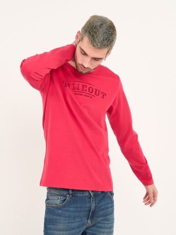 Timeout - Tricou barbat cu maneca lunga si detalii logo