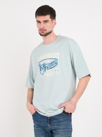 Timeout - Tricou barbat cu maneca scurta si imprimeu grafic