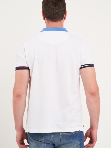 Timeout - Tricou barbat polo de culoare uniforma cu logo - Img 2