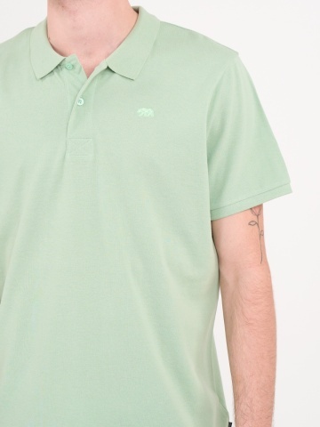 Timeout - Tricou barbat polo de culoare uniforma cu logo - Img 4