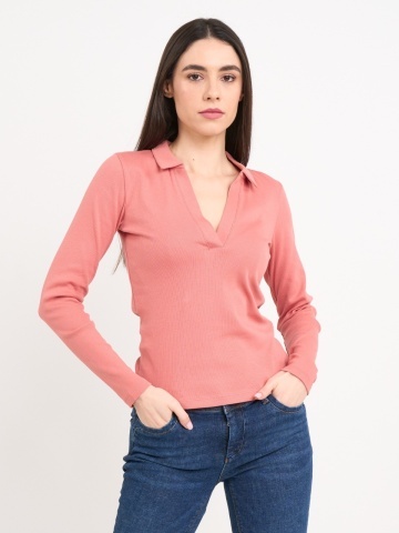Timeout - Tricou dama cu maneca lunga de culoare uniforma