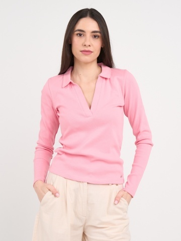 Timeout - Tricou dama cu maneca lunga de culoare uniforma - Img 8
